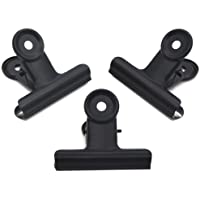 Negro metal Bulldog Binder clips- Coideal 20 paquete de 2 pulgadas de gran bisagra clips de papel abrazaderas para…